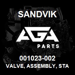 001023-002 Sandvik VALVE, ASSEMBLY, STACKER | AGA Parts
