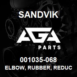 001035-068 Sandvik ELBOW, RUBBER, REDUCER, 90 DEG 6.00" | AGA Parts