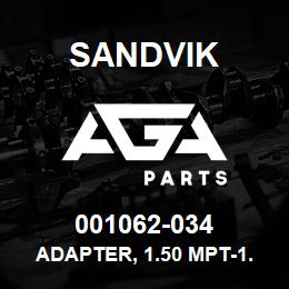 001062-034 Sandvik ADAPTER, 1.50 MPT-1.00 MJIC | AGA Parts