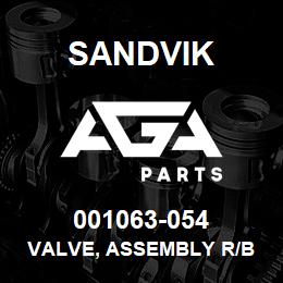 001063-054 Sandvik VALVE, ASSEMBLY R/B 001471-068 RB | AGA Parts