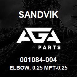001084-004 Sandvik ELBOW, 0.25 MPT-0.25 MJIC | AGA Parts