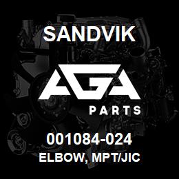 001084-024 Sandvik ELBOW, MPT/JIC | AGA Parts