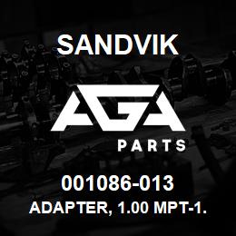 001086-013 Sandvik ADAPTER, 1.00 MPT-1.25 MPT | AGA Parts