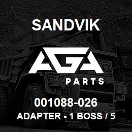 001088-026 Sandvik ADAPTER - 1 BOSS / 5/8 JIC | AGA Parts