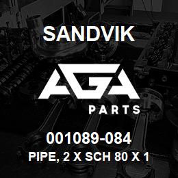 001089-084 Sandvik PIPE, 2 X SCH 80 X 1 1/4 POP | AGA Parts