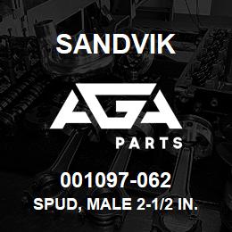 001097-062 Sandvik SPUD, MALE 2-1/2 IN. 7 | AGA Parts