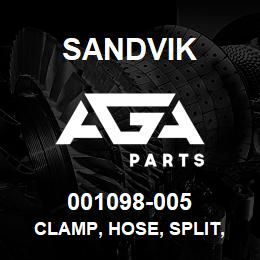 001098-005 Sandvik CLAMP, HOSE, SPLIT, 4.00" | AGA Parts