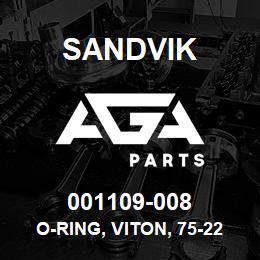 001109-008 Sandvik O-RING, VITON, 75-228 | AGA Parts