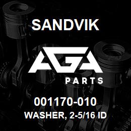 001170-010 Sandvik WASHER, 2-5/16 ID | AGA Parts