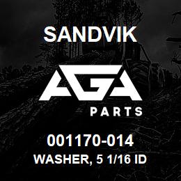 001170-014 Sandvik WASHER, 5 1/16 ID | AGA Parts