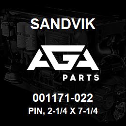 001171-022 Sandvik PIN, 2-1/4 X 7-1/4 | AGA Parts