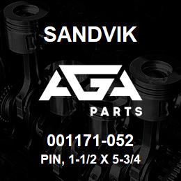 001171-052 Sandvik PIN, 1-1/2 X 5-3/4 | AGA Parts
