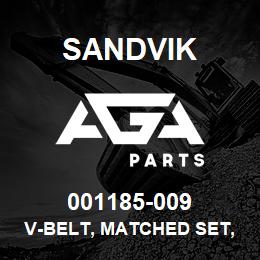 001185-009 Sandvik V-BELT, MATCHED SET, 35.3" | AGA Parts