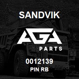 0012139 Sandvik PIN RB | AGA Parts