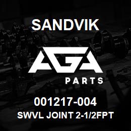 001217-004 Sandvik SWVL JOINT 2-1/2FPT | AGA Parts