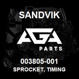 003805-001 Sandvik SPROCKET, TIMING | AGA Parts