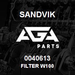 0040613 Sandvik FILTER W100 | AGA Parts