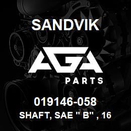 019146-058 Sandvik SHAFT, SAE " B" , 16/32 | AGA Parts