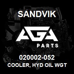020002-052 Sandvik COOLER, HYD OIL WGT W/SKID | AGA Parts
