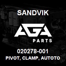 020278-001 Sandvik PIVOT, CLAMP, AUTOTONG WELDMENT | AGA Parts