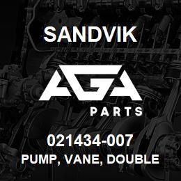 021434-007 Sandvik PUMP, VANE, DOUBLE | AGA Parts