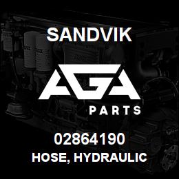 02864190 Sandvik HOSE, HYDRAULIC | AGA Parts