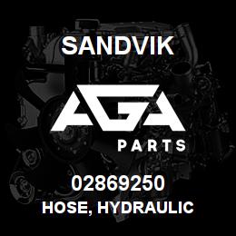 02869250 Sandvik HOSE, HYDRAULIC | AGA Parts