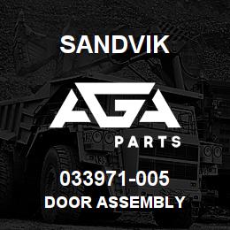 033971-005 Sandvik DOOR ASSEMBLY | AGA Parts