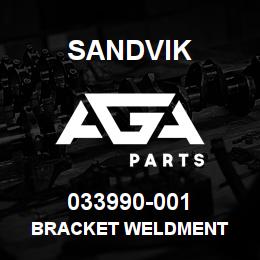 033990-001 Sandvik BRACKET WELDMENT | AGA Parts