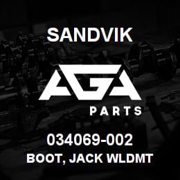 034069-002 Sandvik BOOT, JACK WLDMT | AGA Parts
