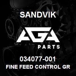 034077-001 Sandvik FINE FEED CONTROL GROUP, MOD KIT, RC | AGA Parts