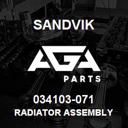 034103-071 Sandvik RADIATOR ASSEMBLY | AGA Parts