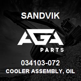 034103-072 Sandvik COOLER ASSEMBLY, OIL | AGA Parts