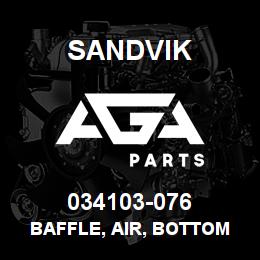 034103-076 Sandvik BAFFLE, AIR, BOTTOM | AGA Parts