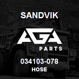 034103-078 Sandvik HOSE | AGA Parts