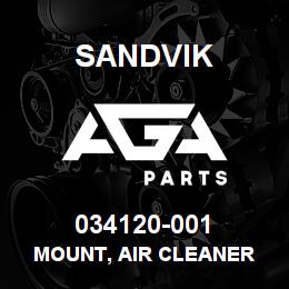 034120-001 Sandvik MOUNT, AIR CLEANER | AGA Parts
