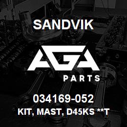 034169-052 Sandvik KIT, MAST, D45KS **T-TEXT | AGA Parts