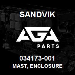 034173-001 Sandvik MAST, ENCLOSURE | AGA Parts