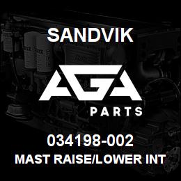 034198-002 Sandvik MAST RAISE/LOWER INTERLOCK KIT D45 | AGA Parts