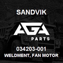 034203-001 Sandvik WELDMENT, FAN MOTOR MTG PLATE | AGA Parts