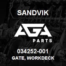 034252-001 Sandvik GATE, WORKDECK | AGA Parts