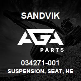 034271-001 Sandvik SUSPENSION, SEAT, HEAVY DUTY 150 KG.RB | AGA Parts
