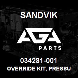 034281-001 Sandvik OVERRIDE KIT, PRESSURE CON. D45/50 | AGA Parts