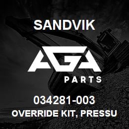034281-003 Sandvik OVERRIDE KIT, PRESSURE CON. D55/75 | AGA Parts