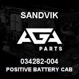 034282-004 Sandvik POSITIVE BATTERY CABLE ASSEMBLY | AGA Parts