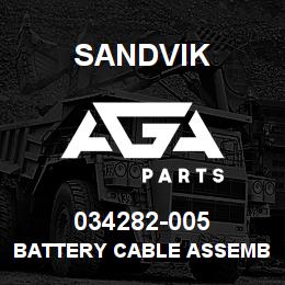 034282-005 Sandvik BATTERY CABLE ASSEMBLY | AGA Parts