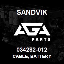 034282-012 Sandvik CABLE, BATTERY | AGA Parts