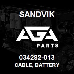 034282-013 Sandvik CABLE, BATTERY | AGA Parts