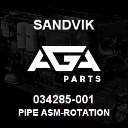 034285-001 Sandvik PIPE ASM-ROTATION | AGA Parts