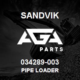 034289-003 Sandvik PIPE LOADER | AGA Parts